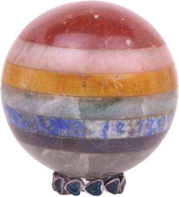 EXCEL 7 CHAKRA SPHERES FOR STRENGTH AND LIFE FORCE Decorative Showpiece  -  5 cm(Crystal, Multicolor)