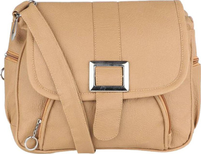 

V Fashion Girls Casual Beige PU Sling Bag