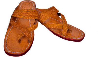 

KOLHAPURI Men TAN Flats
