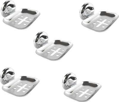 

DECZO Crafty Look Set of 5 Stainless Steel Soap Holders(Silver)