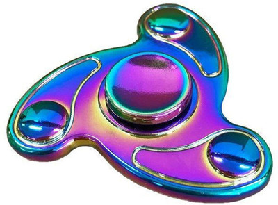 

True Deal Rainbow color UFO Fireball Metal Fidget Spinner FOR Fun, ADHD and stress relief(Multicolor)