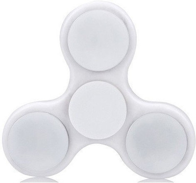 

VibeX ® LED Flashing Fidget Hand Spinner Toy Stress Relief Adult Children Office Desk Gadget(White)