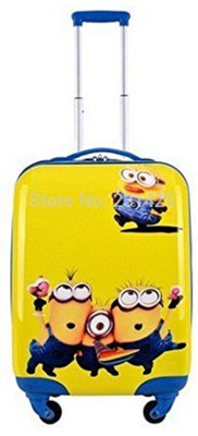 

GoMerryKids Kids Minions Suitcase Trolley luggage Bag or Travel Suitcase -  Inches Cabin Luggage -  inch(Black