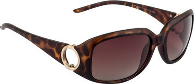 Farenheit Rectangular Sunglasses(Brown)