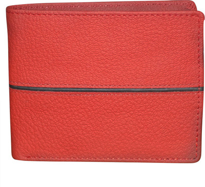 

Kan Black & Red Genuine Leather Wallet/Card holder/Money clip for Men(Black, Red)