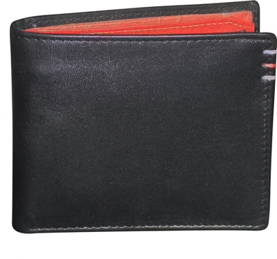 

Kan Black & Red Genuine Leather Wallet/Card holder/Money clip/Document Holder for Men(Black, Red)