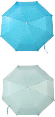 

Bizarro.in 3 Fold Set of 2 Plain Office Men::Women_247 Umbrella(Blue)