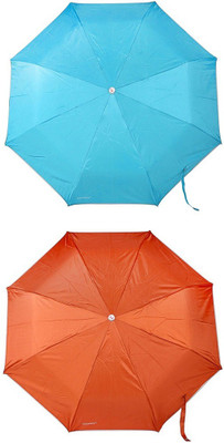 

Bizarro.in 3 Fold Set of 2 Plain Office Men::Women_383 Umbrella(Maroon, Blue)