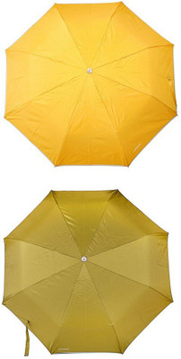 

Bizarro.in 3 Fold Set of 2 Plain Office Men::Women_366 Umbrella(Maroon, Yellow)