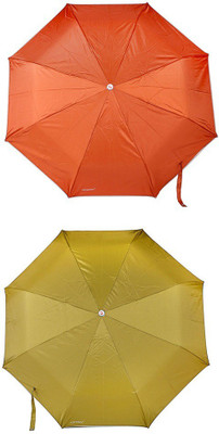 

Bizarro.in 3 Fold Set of 2 Plain Office Men::Women_364 Umbrella(Brown)
