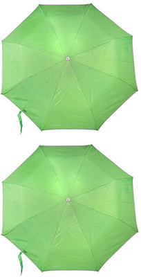 

Bizarro.in 3 Fold Set of 2 Plain Office Men::Women_378 Umbrella(Green)
