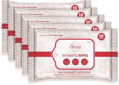 

SIRONA Intimate Wet Wipes (50 Wipes - 5 Pack) Intimate Wipes(50 Sheets)