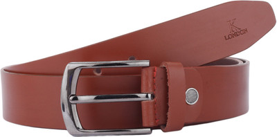 

K London Men Casual, Formal Brown Genuine Leather Belt, Tan