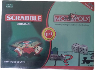 

kidoz kingdom SCRABBLE AND MONOPOLY Board Game