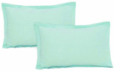 

Metro Living Plain Pillows Cover(Pack of 2, 46 cm*66 cm, Blue)
