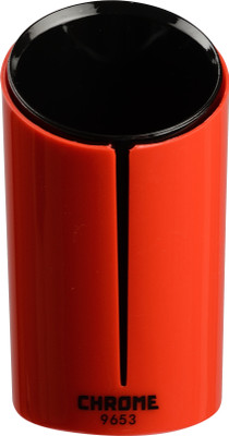 

Chrome 1 Compartments Plastic Round Pen Holder(Red)
