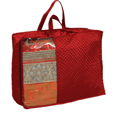

Kuber Industries Designer Extra large Size Wedding Saree Cover,Lahenga Cover,Bedsheet Cover,One Day Organiser,Storage Box With handle KU00236(Maroon)