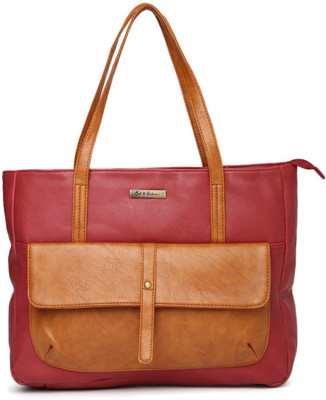 

Mast & Harbour 15 inch Laptop Backpack(Red, Brown), Brown;red