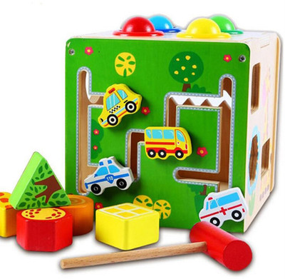 

Munchkinz Multifunction Intelligent 5 Sided Box with Knock the ball with hammer(Multicolor)