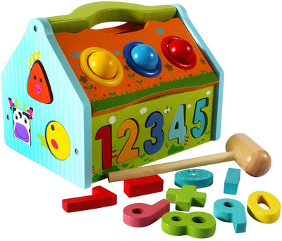 

Tongmukuwan Multi-Functional Wooden Activity Smart House Learning Toy For Babies 12 Months+(Multicolor)