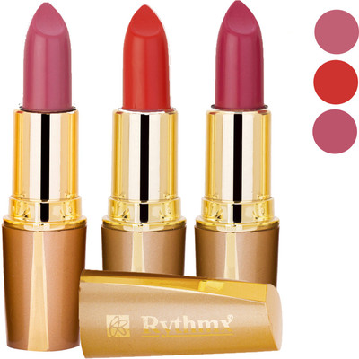

Rythmx Dry Creamy Matte Lipstick Combo Set Of 3 Pcs 2(Red, Purple, Orange, Pink, Brown, 12 g)
