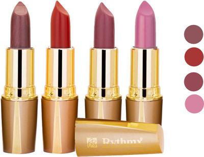 

Rythmx Superme Creamy Matte Lipstick Combo Set Of 4 Pcs 29(Brown, Pink, Red, Purple, Orange, 16 g)