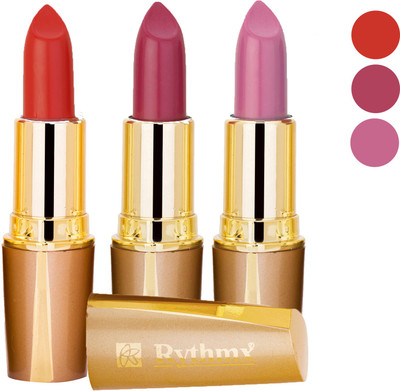 

Rythmx Dry Creamy Matte Lipstick Combo Set Of 3 Pcs 9(Red, Purple, Orange, Pink, Brown, 12 g)