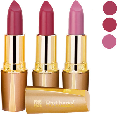 

Rythmx Dry Creamy Matte Lipstick Combo Set Of 3 Pcs 12(Red, Purple, Orange, Pink, Brown, 12 g)