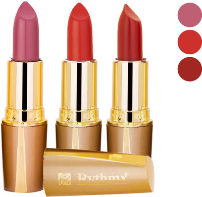 

Rythmx Dry Creamy Matte Lipstick Combo Set Of 3 Pcs 3(Red, Purple, Orange, Pink, Brown, 12 g)