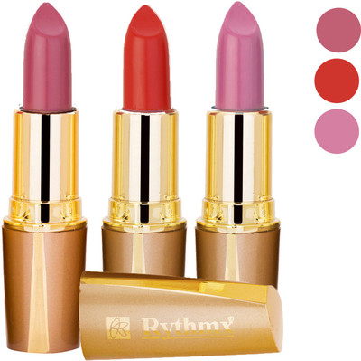 

Rythmx Dry Creamy Matte Lipstick Combo Set Of 3 Pcs 5(Red, Purple, Orange, Pink, Brown, 12 g)
