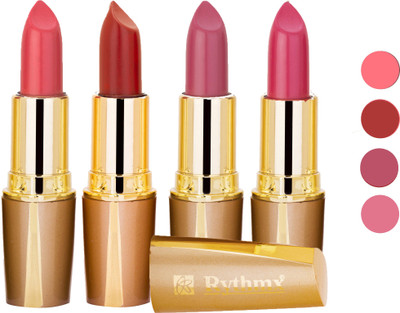 

Rythmx Superme Creamy Matte Lipstick Combo Set Of 4 Pcs 31(Brown, Pink, Red, Purple, Orange, 16 g)