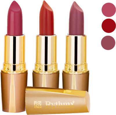 

Rythmx Dry Creamy Matte Lipstick Combo Set Of 3 Pcs 13(Red, Purple, Orange, Pink, Brown, 12 g)