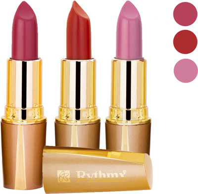 

Rythmx Dry Creamy Matte Lipstick Combo Set Of 3 Pcs 14(Red, Purple, Orange, Pink, Brown, 12 g)