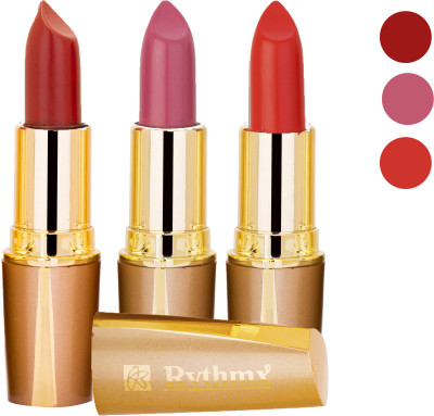 

Rythmx Dry Creamy Matte Lipstick Combo Set Of 3 Pcs 1(Red, Purple, Orange, Pink, Brown, 12 g)