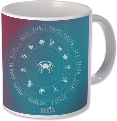 

Heyworlds cancer karka horoscope rashi Ceramic Mug(325 ml), Multicolor