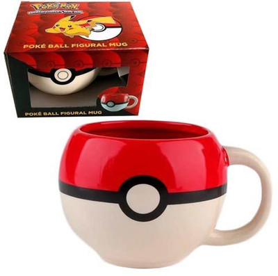 

24x7eMall mug-09-pokeball Ceramic Mug(300 ml), Red