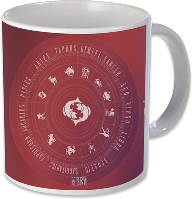 

Heyworlds pisces meen horoscope rashi Ceramic Mug(325 ml), Multicolor