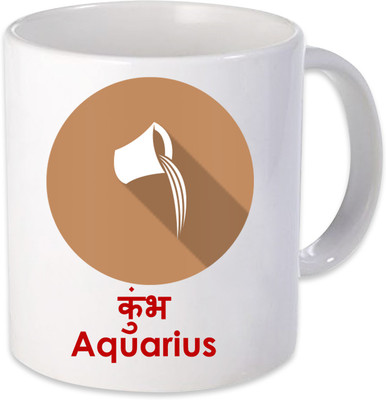 

Heyworlds aquarius kumbha horoscope rashi 01 Ceramic Mug(325 ml), Multicolor
