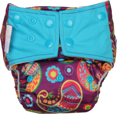 

Superbottoms Superbottoms Plus TRIM AIO diaper for heavy absorbency (Utsav, Violet