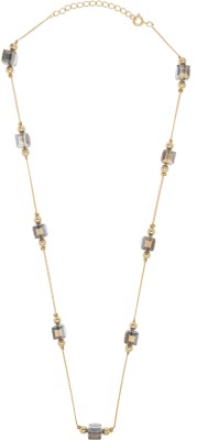 Shining Jewel Party Delicate Beads Gold-plated Plated Brass Necklace