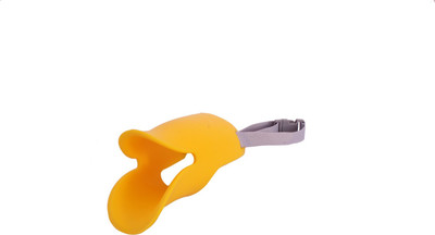 SRI Pet Silicone Dog Muzzle Pet Mouth Guard Protection Cap Anti-Bite Anti-Bark Mask Small Other Dog Muzzle(Yellow) available at flipkart for Rs.243