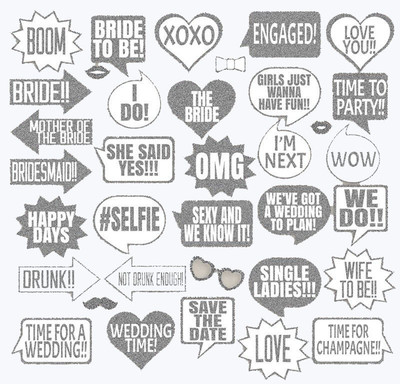

PARTY PROPZ SET OF 35 / PARTY PROPS Photo Booth Board(Birthday, Wedding, Party, Bachelorette)