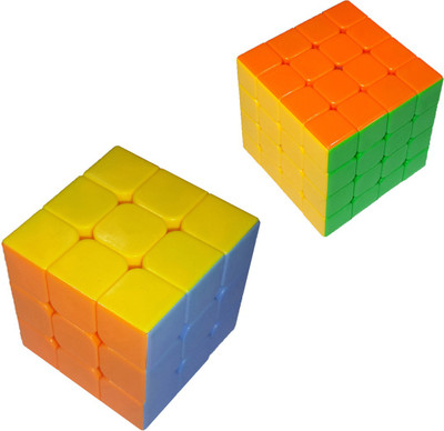 

ifrazon HIGH QUALITY STICKER LESS 3X3 AND 4X4 RUBIX SPEED CUBE-COMBO(2 PIECES)(2 Pieces)