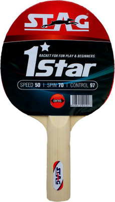 Stag 1 Star Blue, Red Unstrung Table Tennis Racquet(G4, Weight - 148 g) available at flipkart for Rs.130