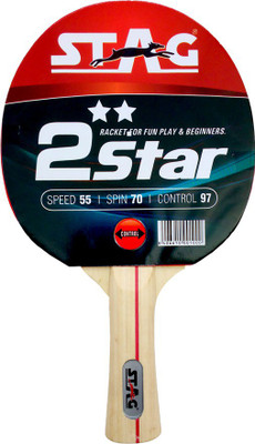 Stag 2 Star Blue, Red Unstrung Table Tennis Racquet(G4, Weight - 148 g) available at flipkart for Rs.175