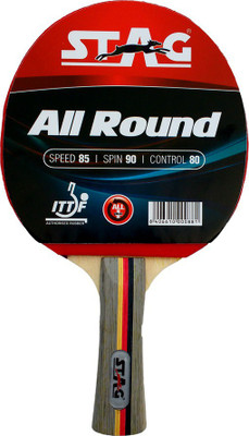 

Stag All Round Table Tennis Racquet Red, Black Table Tennis Racquet(194 g), Black;red