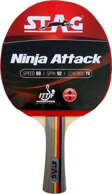 

Stag Ninja Attack Red, Black Table Tennis Racquet(180 g), Black;red