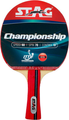STAG Championship Red, Black Table Tennis Racquet(Pack of: 1, 200 g) STAG Championship Red, Black Table Tennis Racquet(Pack of: 1, 200 g)