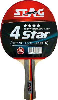 

Stag 4 Star Red, Black Table Tennis Racquet(190 g), Black;red