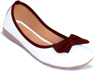 

Myra Maroon Bow Bellies For Women(Maroon, White